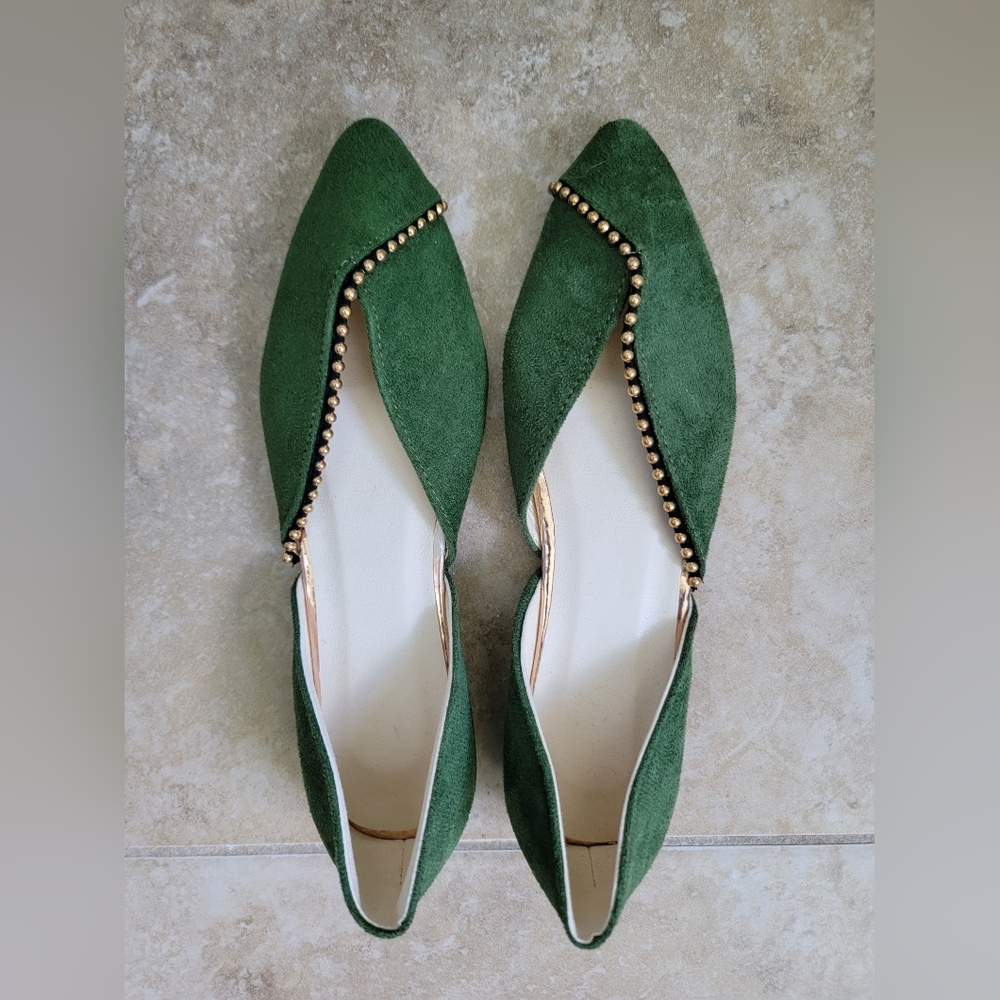 Olive green fall flats